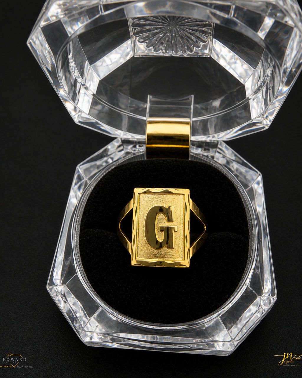 Anillo tipo plancha en oro 10k