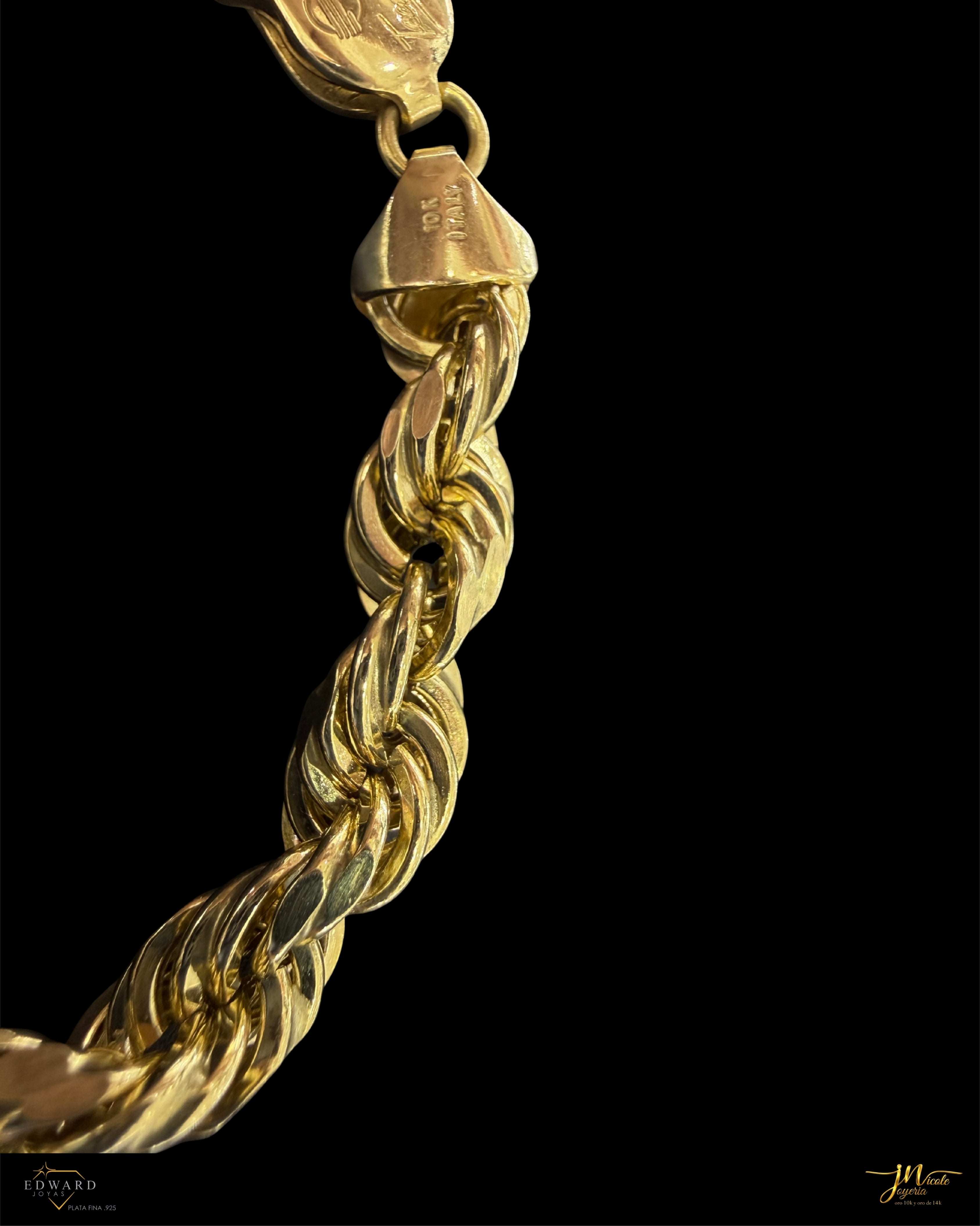 Pulso Torzal en Oro 10K de 7mm