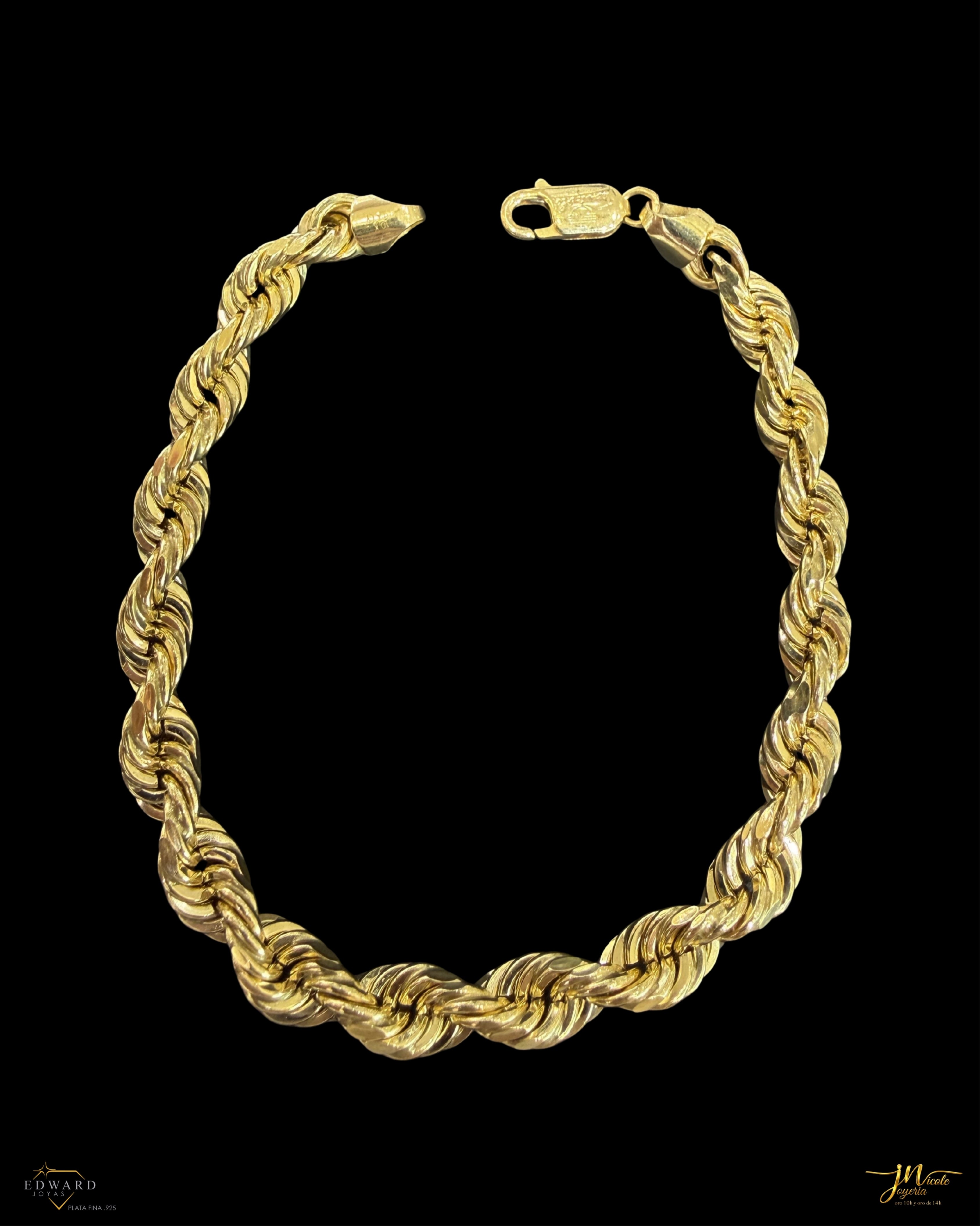 Pulso Torzal en Oro 10K de 6mm