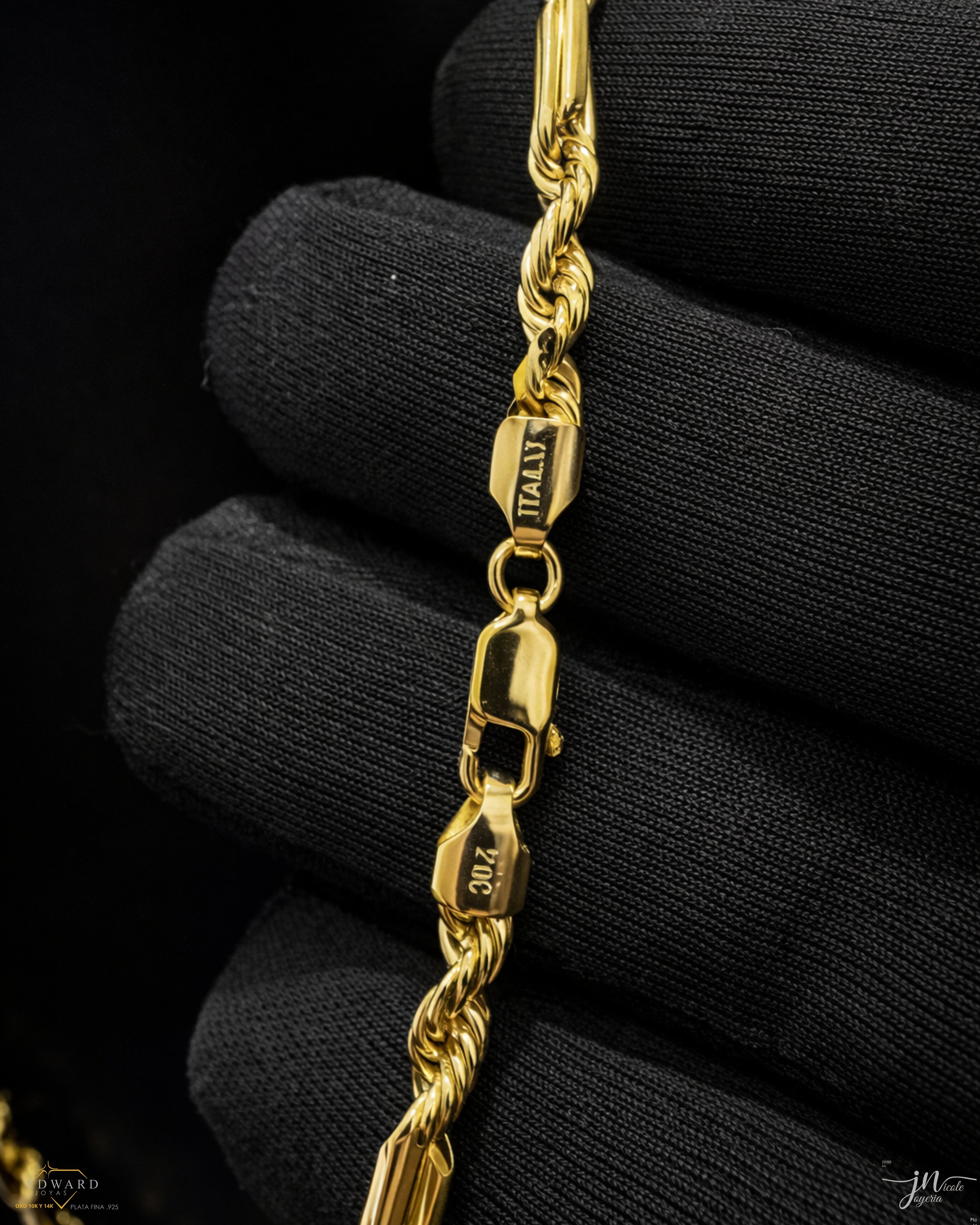 Cadena Torzal Fígaro en Oro de 10K de 4mm