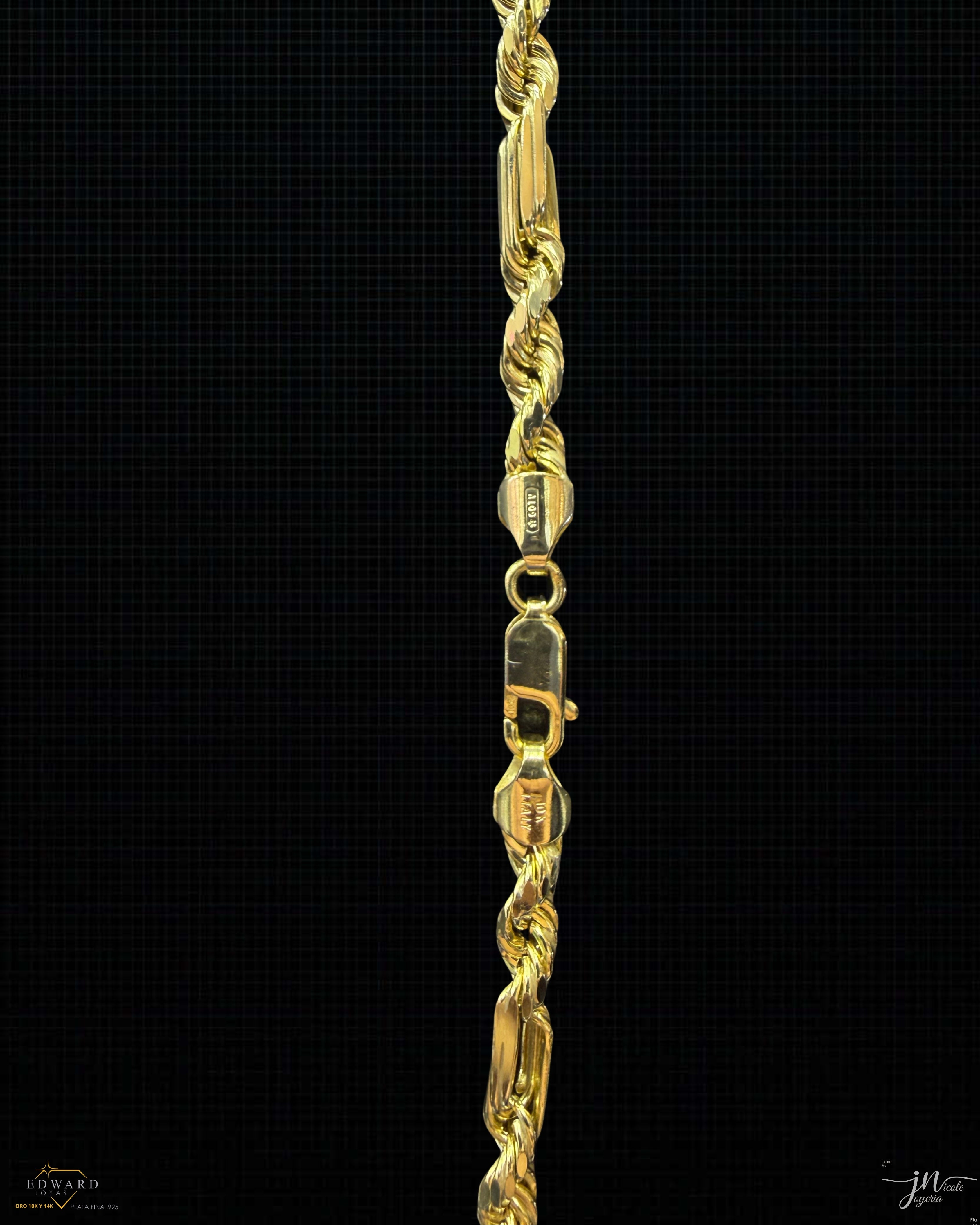 Cadena Torzal Fígaro en Oro de 10K de 4mm