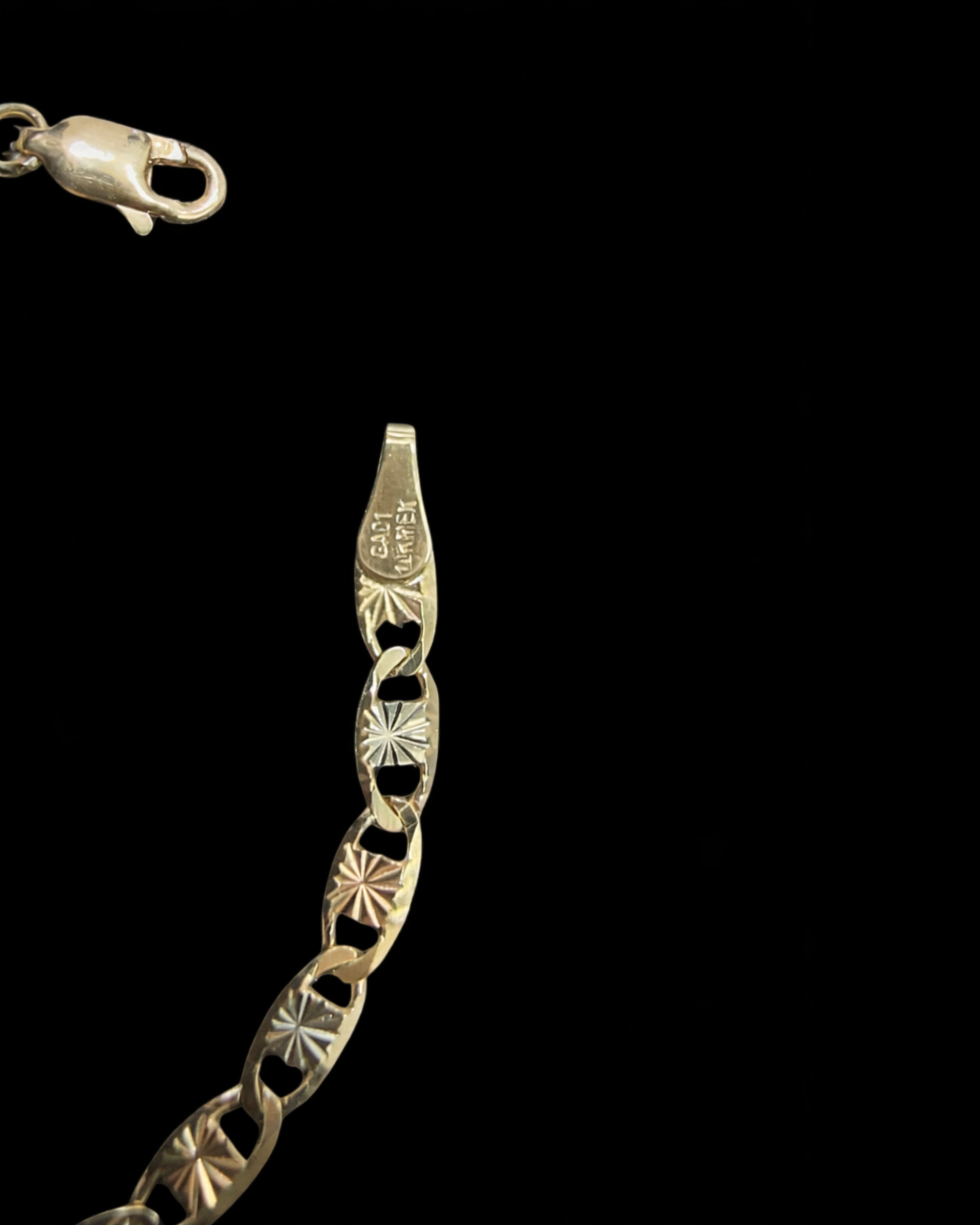 Pulso estilo Marinero en tres oros en Oro 10K de 5mm