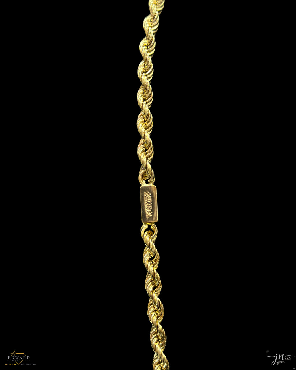 Cadena Torzal sólido en oro 14k de 5mm