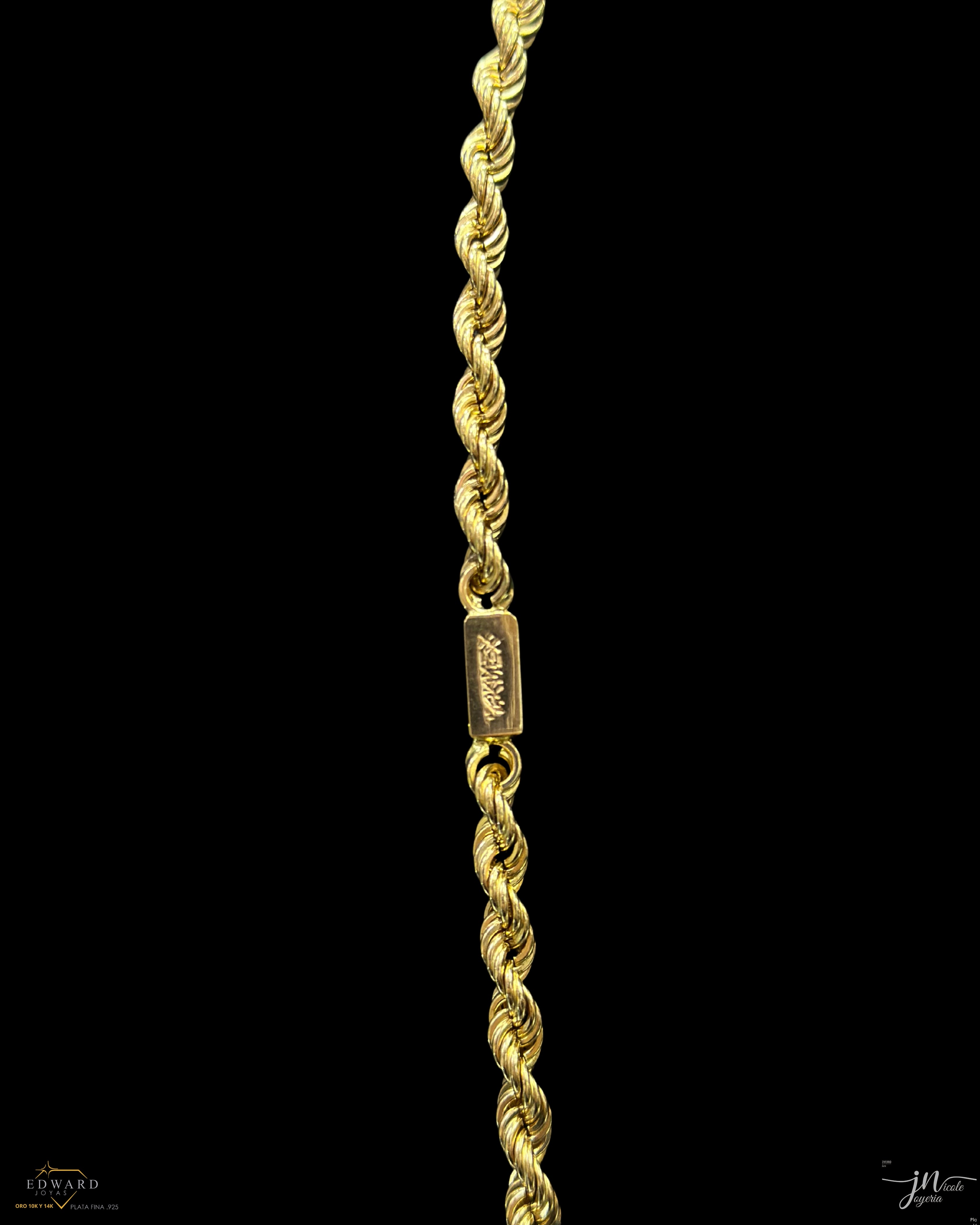 Cadena Torzal sólido en oro 14k de 5mm