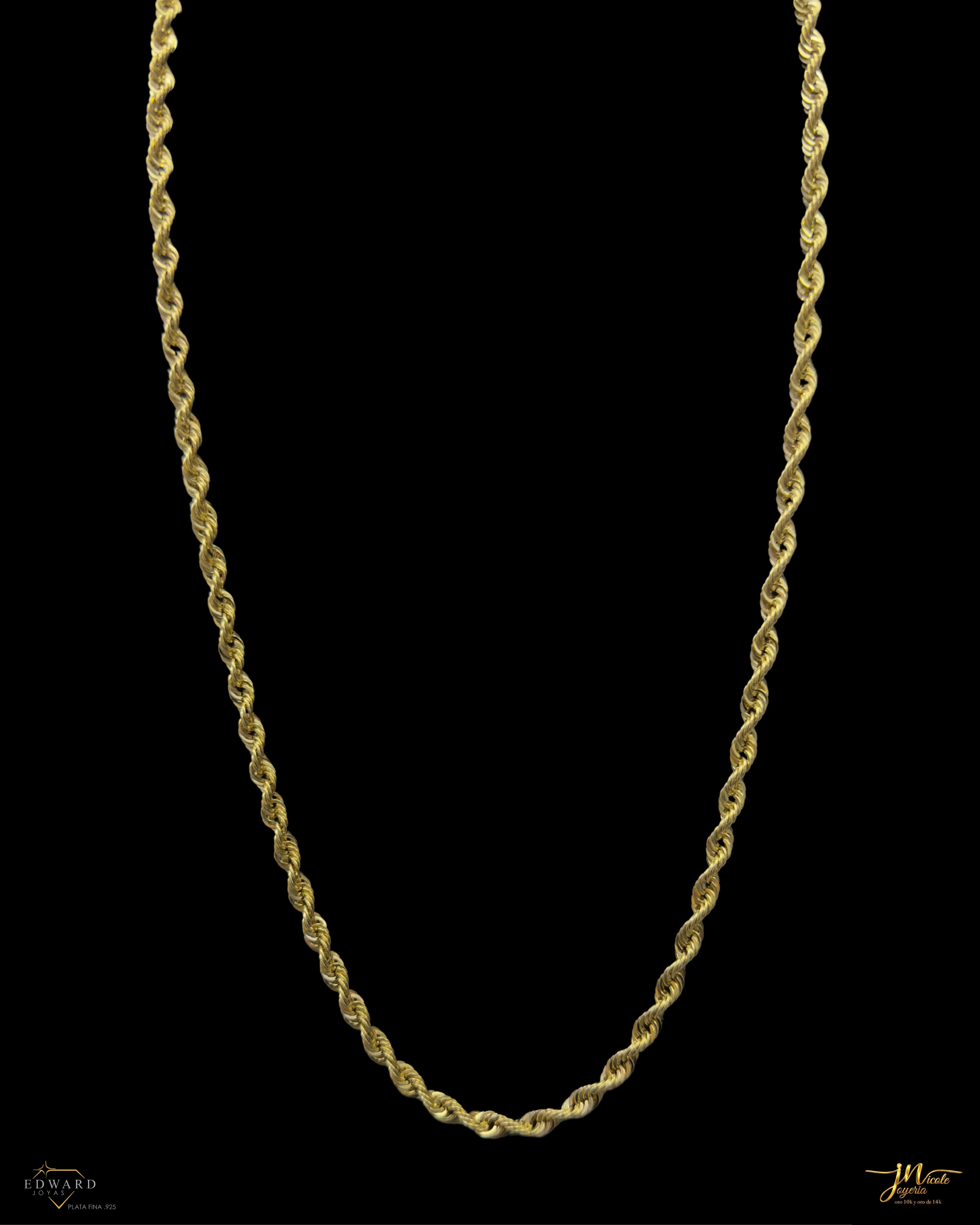 Cadena Torzal Oro de 14K en 5mm