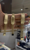 Esclavas petatillo personalizadas en oro 10k