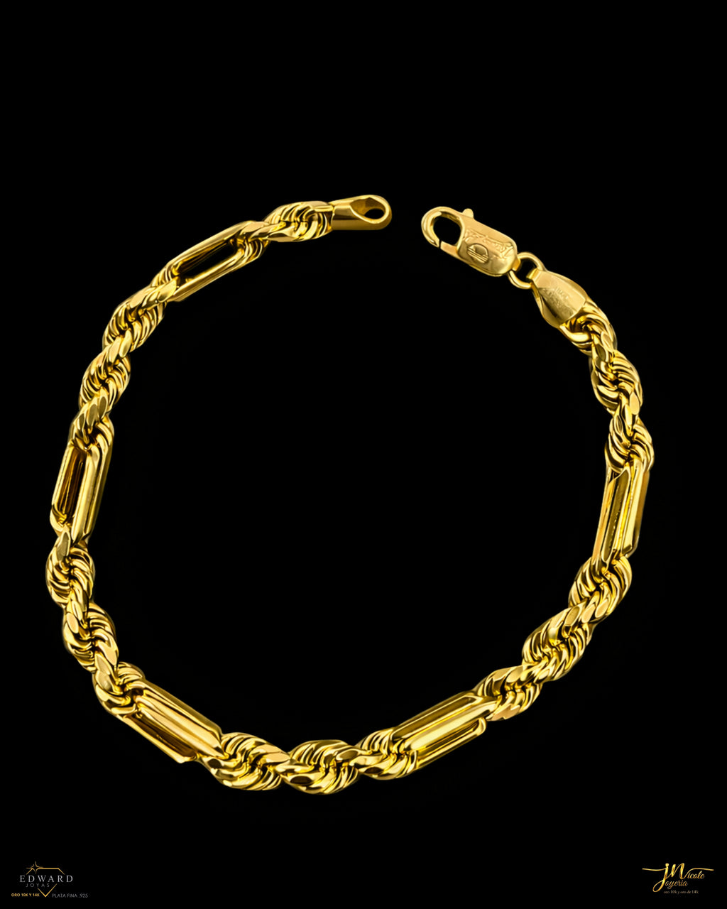 Pulsera fígaro 5mm 10k
